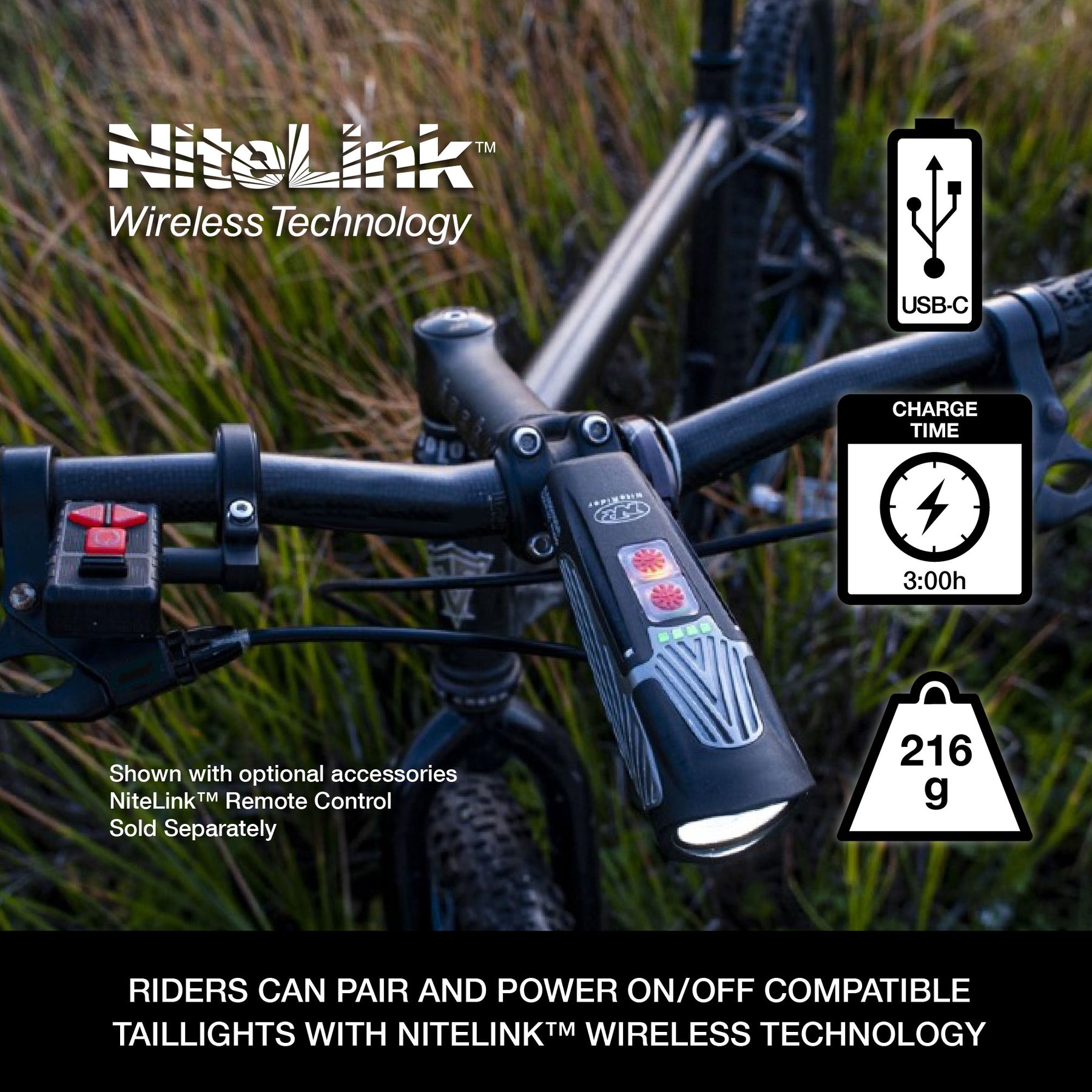 Luz delantera NITE RIDER Lumina™ Max 1500 con NiteLink™ para bicicleta